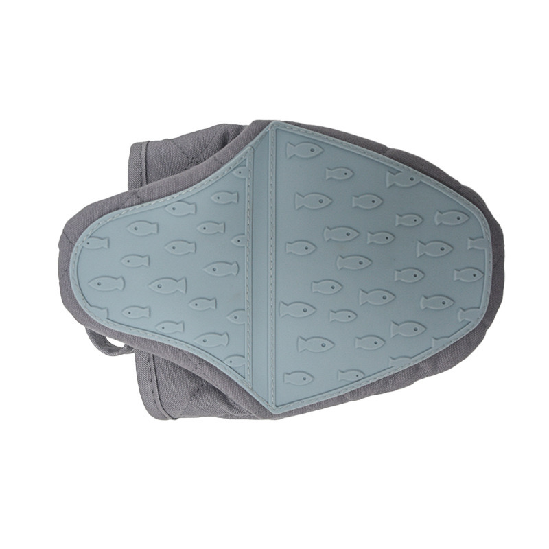 Guantes de silicona antiescaldaduras en forma de pez para horno, guantes de cocina de silicona, bandeja, soporte para platos, guantes para horno, guantes multiusos, 1 Uds.: YELLOW