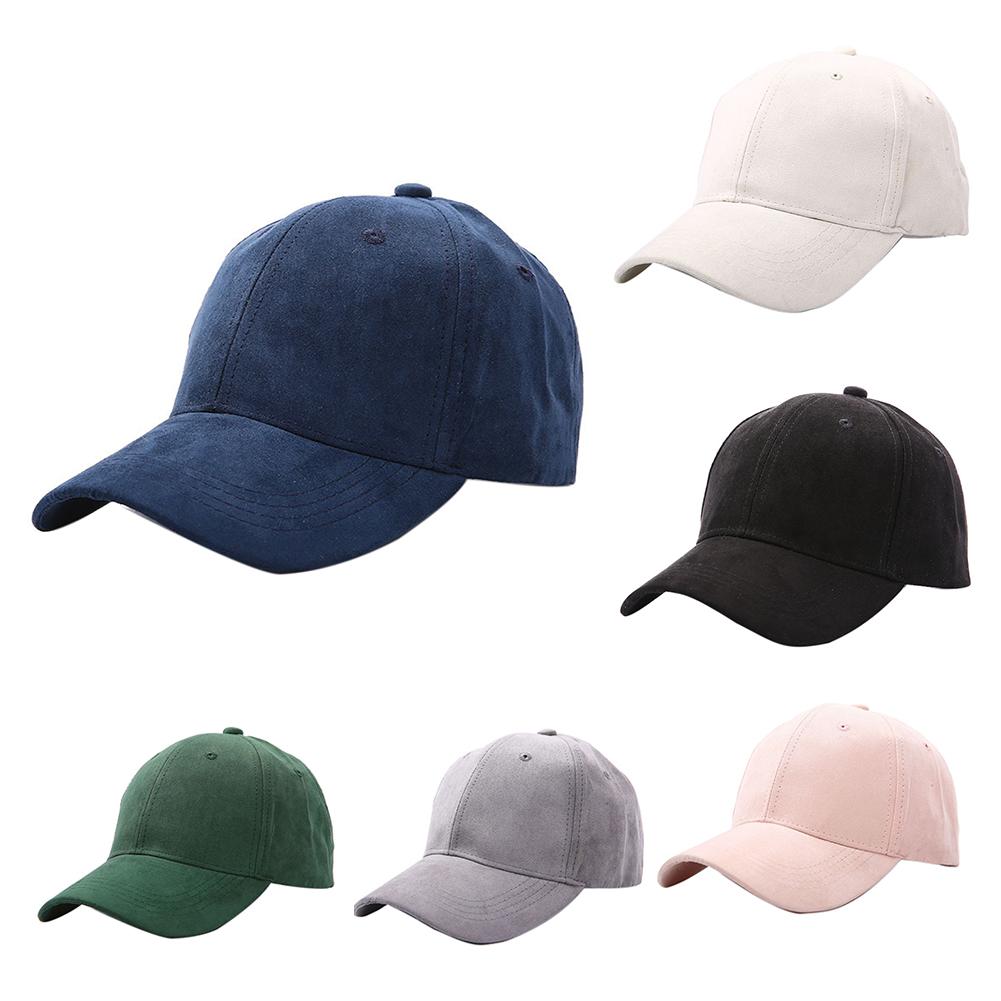 Ensfarvet baseball cap udendørs kvinder mænd par justerbar anti uv peaked hat afslappet hip hop baseball casual hat mænd kvinder