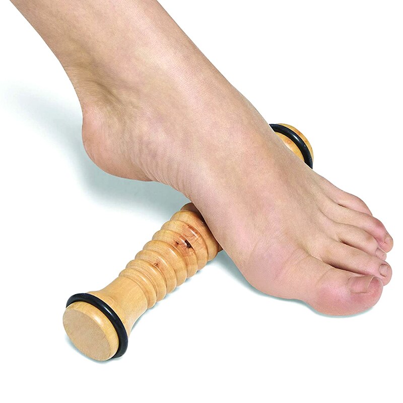 Foot Roller and Porcupine Ball Wood Foot Massage Roller for Plantar Fasciitis