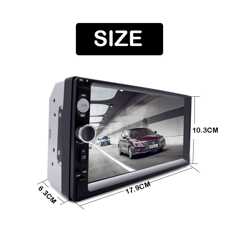 2 Din Car Radio Double Din Car Stereo Autoradio 7" HD Multimedia Player Touch Screen Auto Audio Car Stereo Bluetooth FM 1 Din
