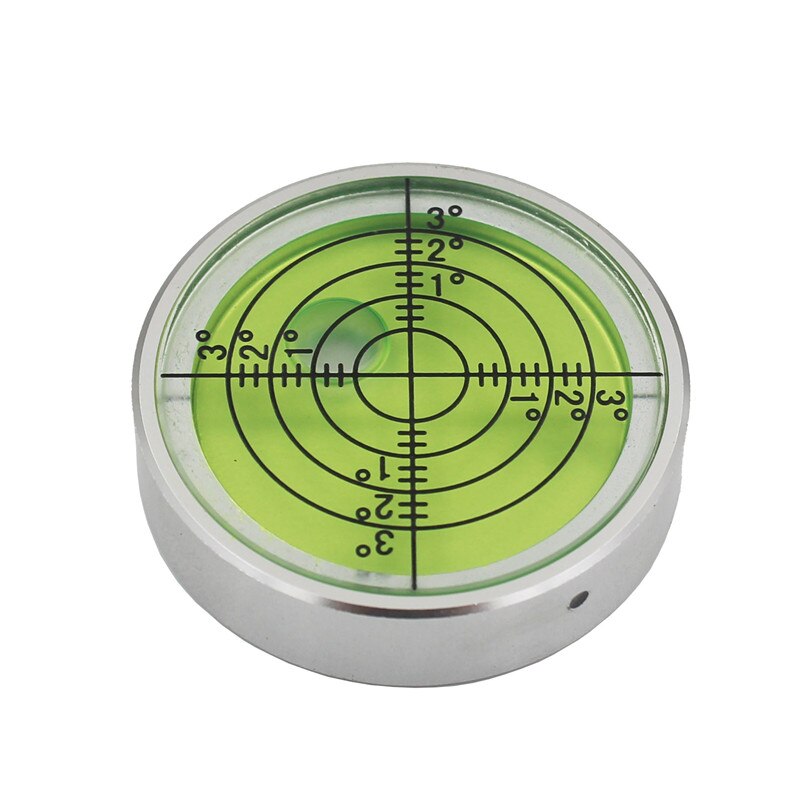 Haccury ronde universele waterpas met bubbels, waterpas met luidspreker, groen/wit, 40 x 10mm: Wit en groen