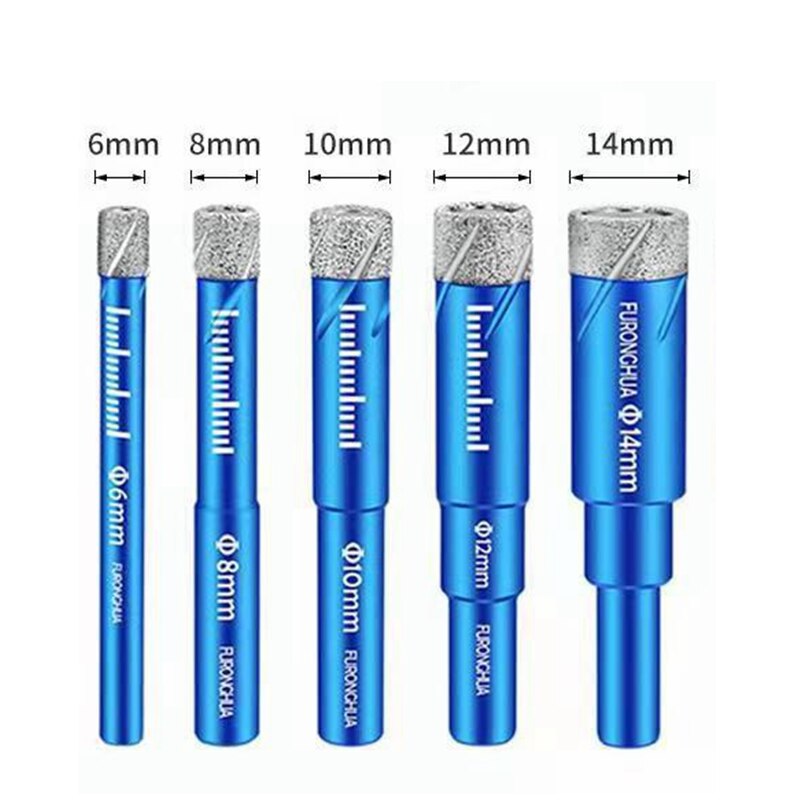 6MM 8MM 10MM 12MM 14MM 16MM Diamant Beschichtete Bohrer für Fliesen Marmor Glas keramik Loch Sah Bohrer Diamant Core Bit Mahlzeit Bohren: 6 8 10 12 14mm