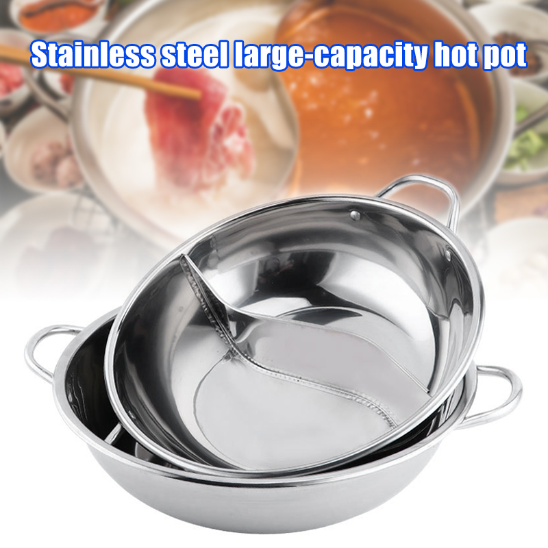 Pot Stainless Steel Divided Extra Smaller Pot 2 Handle Cooking Kitchenware Pot Cooking Supplies 11 12 12.6 13.4 Inch