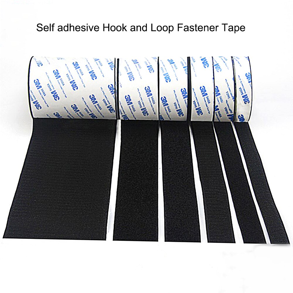 3M/lot Strong Self Adhesive Velcros Fastener Tape Nylon Hooks and Loops Sticker Magic Tape with Glue for DIY 20/25/30/38/50mm