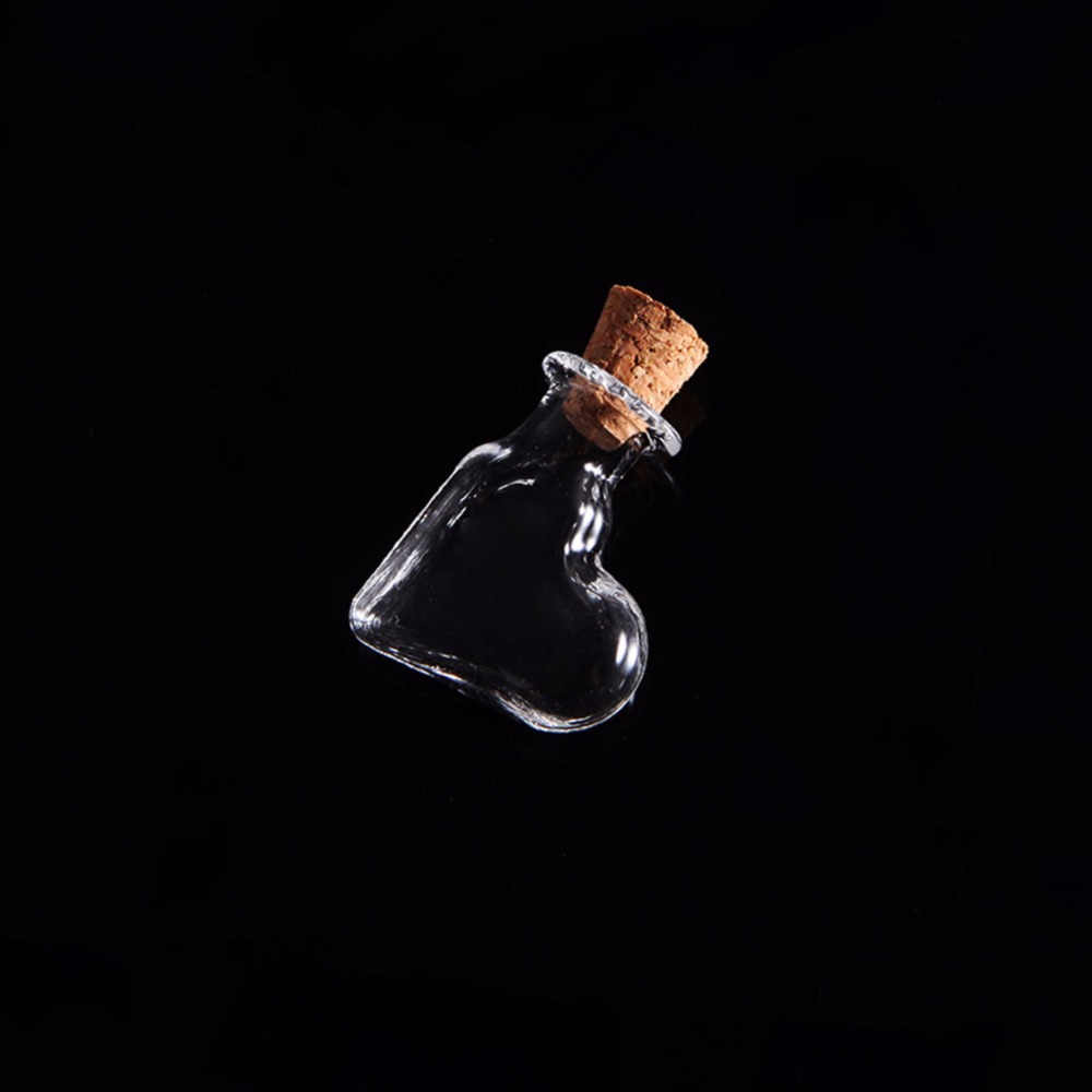 Mini botellas vacías de cristal con mensaje, viales, colgante m15, 12 estilos, 5 uds.