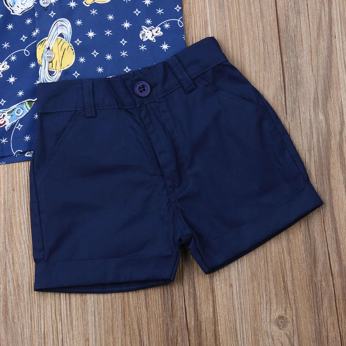 Citgeett-traje de caballero Formal para bebé, camisa de dibujos animados + Pantalones cortos, ropa de verano, conjuntos suaves