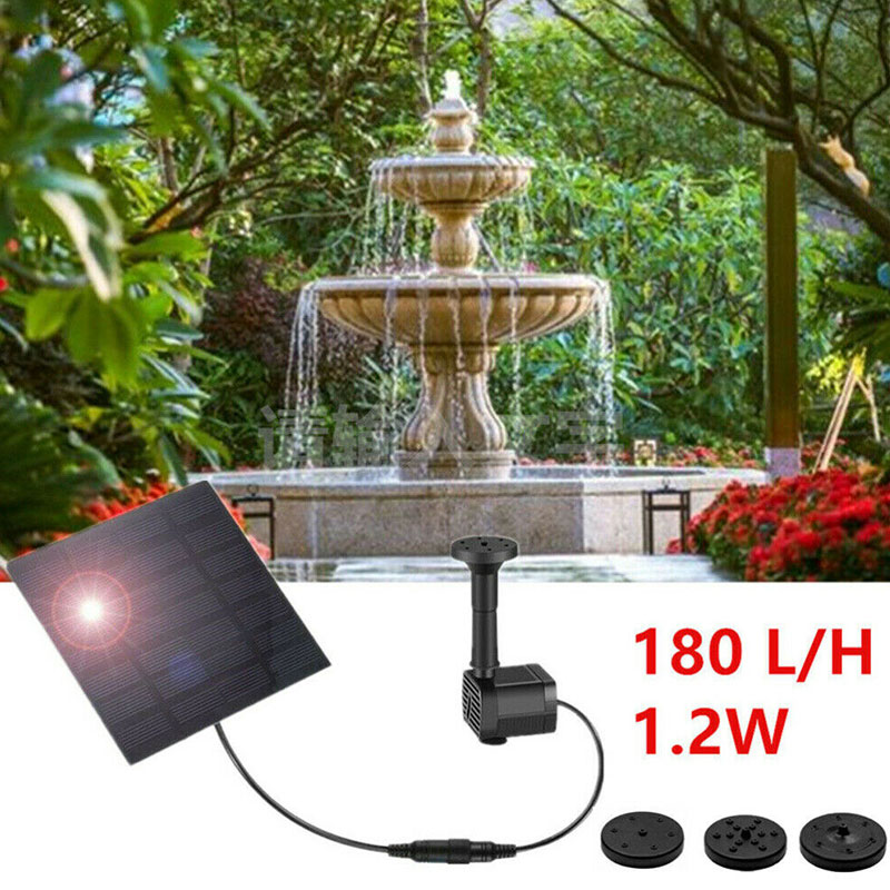 Solar trädgård fontäner vattenfall trädgård fontän pump 9v 220l/ h solenergi fågel bad fontän vatten pump flytande fontän