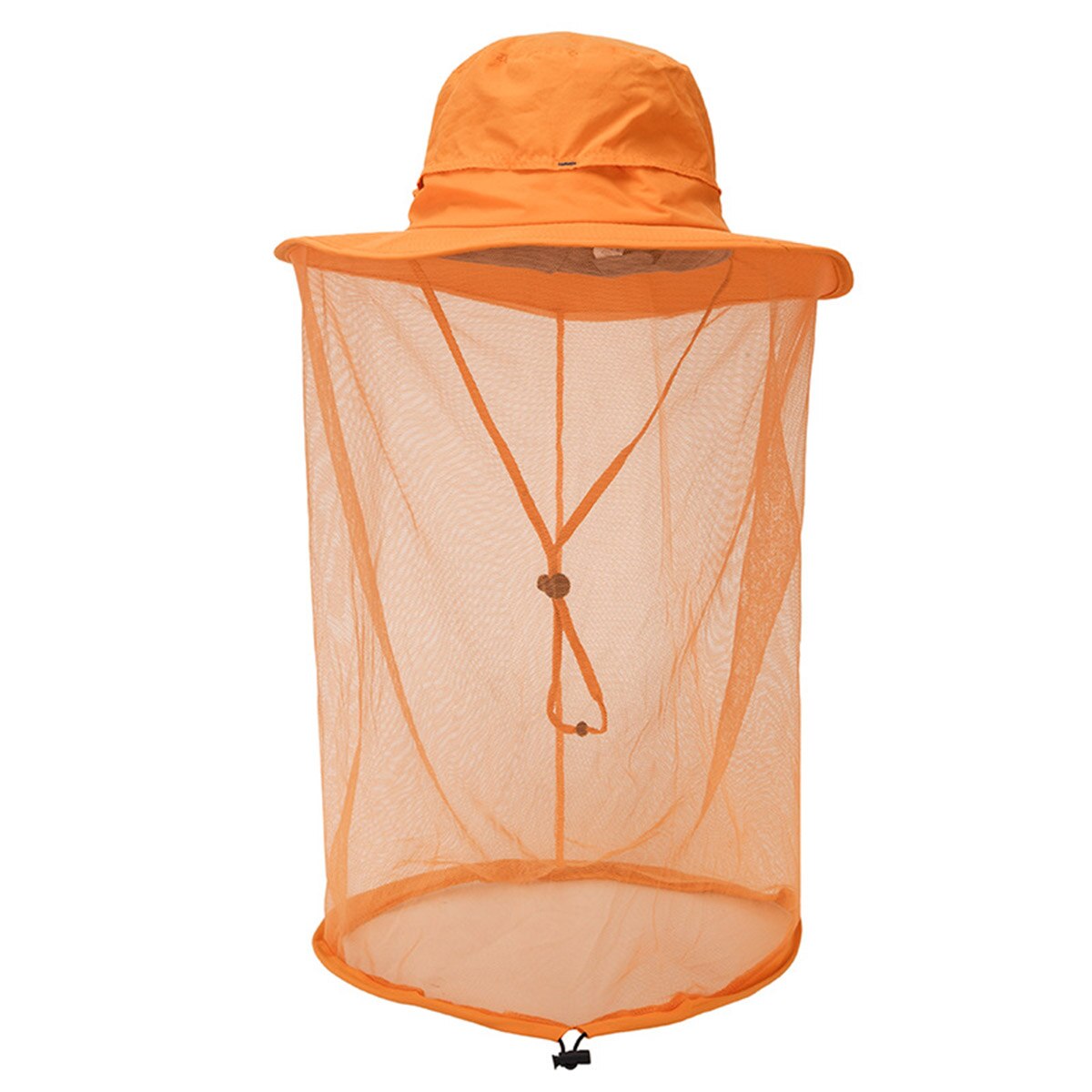 Myggnät solhatt bugg bi skydd mesh fiske utomhus män kvinnor keps: Orange