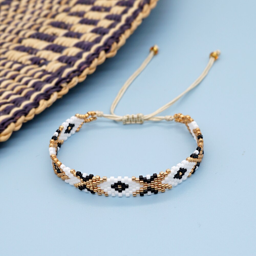 Go2Boho Evil Eye bracciale gioielli di Moda tessuti fatti a mano Miyuki perline Pulseras Mujer Moda bracciali regolabili per donna