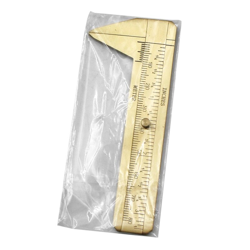 Calibrador Vernier de aleación de cobre, Mini calibrador de bolsillo deslizante de latón, de Metal de doble escala para medir piedras preciosas y joyería