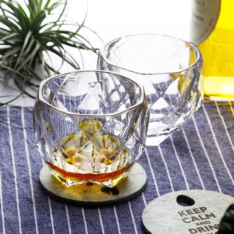 Salloping hest krystall brandy snifters gammeldags whisky glass diamant kuttet mønster vodka whisky tumbler chivas xo vin kopp