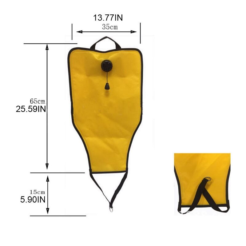 Protable Wreck Salvage Lift Bag 30LBS with Dump Valve Underwater Scuba Diving Rescue Sacks Snorkeling Equipments