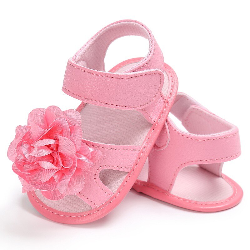 Sandalias para niña bebé, zapatos de verano para bebé, sandalias de algodón para recién nacido con flores para bebé, zapatos de de verano para niña bebé