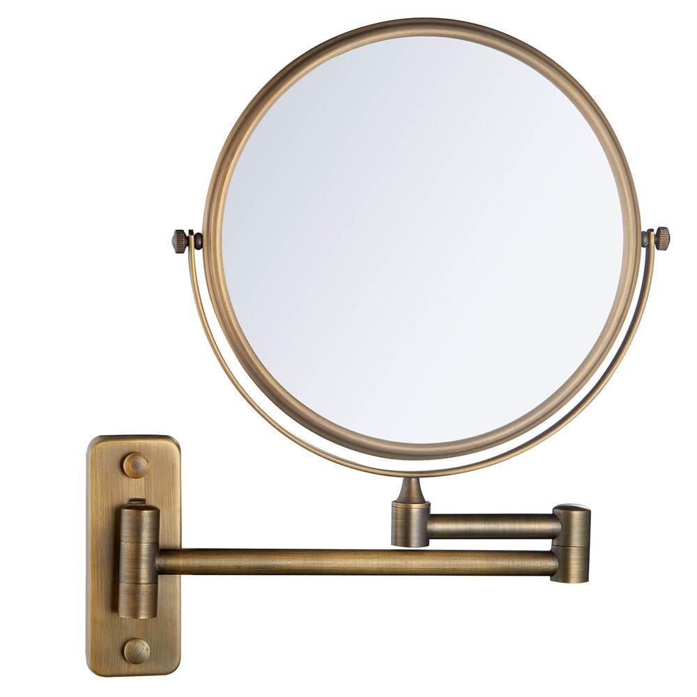 ELLEN 8" Makeup Mirror Bath Mirror Antique Bronze Wall Mounted Magnifier Bathroom Mirrors Bathroom Hardware-80292: Antique brone
