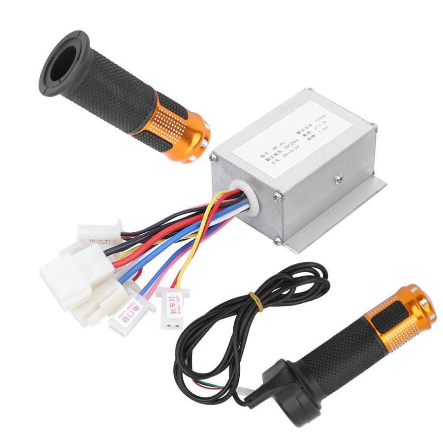 24V 250W Geborsteld Controller Twist Throttle Grip Kit Elektrische Fiets Scooter E-Bike Motor Speed Controller Throttle acceleraor