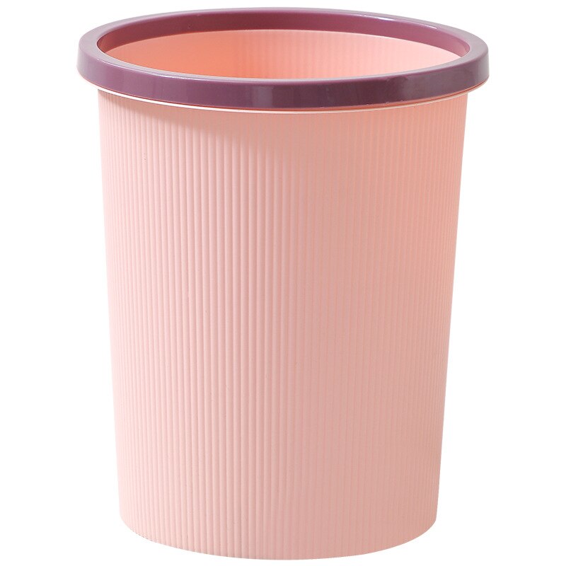 Poubelle en plastique grande cuisine salle de bains bureau, corbeille pour toilettes salon sans couvercle