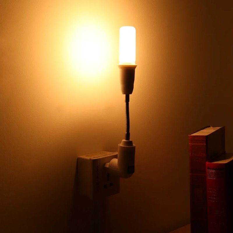 18/28/38cm fleksible  e27 to e27 led-lampefatninger, forlænger til pærefatning, forlænger til lysholder, konverter til belysningsholder, forlænger