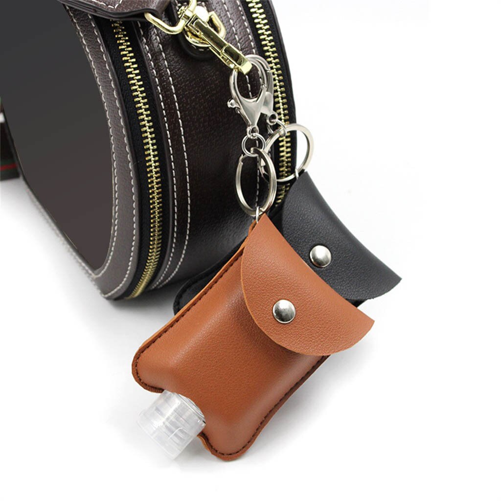Travel Bottle And Keychain Holder Refillable Empty Bottles For Hand Sanitizer Organizer Keychain Key Rangement Zipper Bag#p30