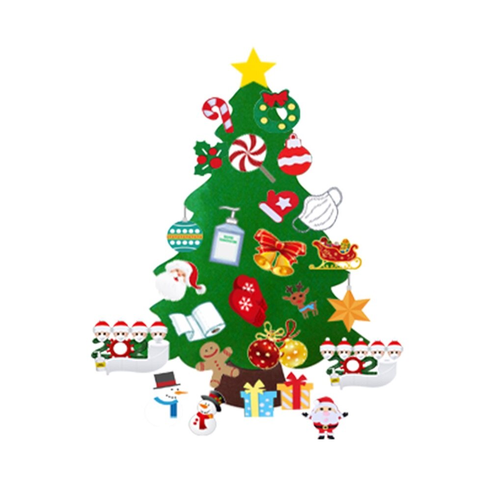 Kerstboom Muursticker Met Kerst Element Accessoires Voor Thuis Muur Deur Decoratie Xmas Festival
