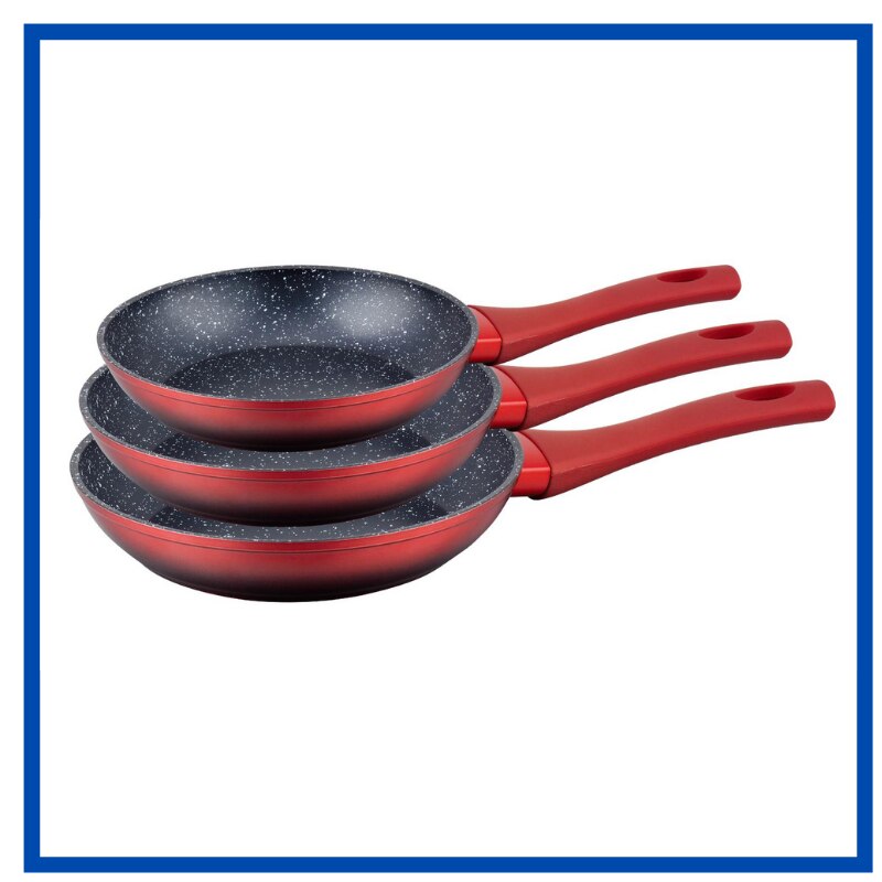 CONJUNTO DE 3 ESTUFAS DE PIEDRA SARTEN ROYAL SWISS 20/24/28CM SET-3