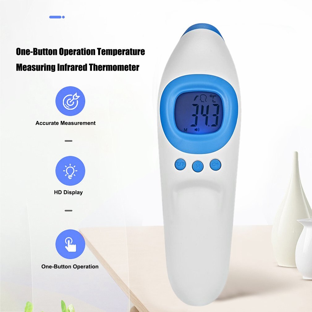 Digital LCD Non-Contact IR Infrared Thermometer Surface Temperature Measurement Data Hold Function Body Measuring Thermometer