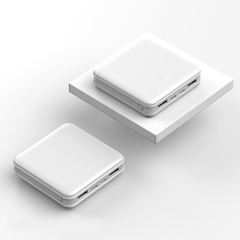 Mini Energie Bank 30000mAh Tragbare Quadratische Batterie Anzeige draussen Reise Schnelle praktisch Ladegerät für Xiaomi Samsung: Weiß