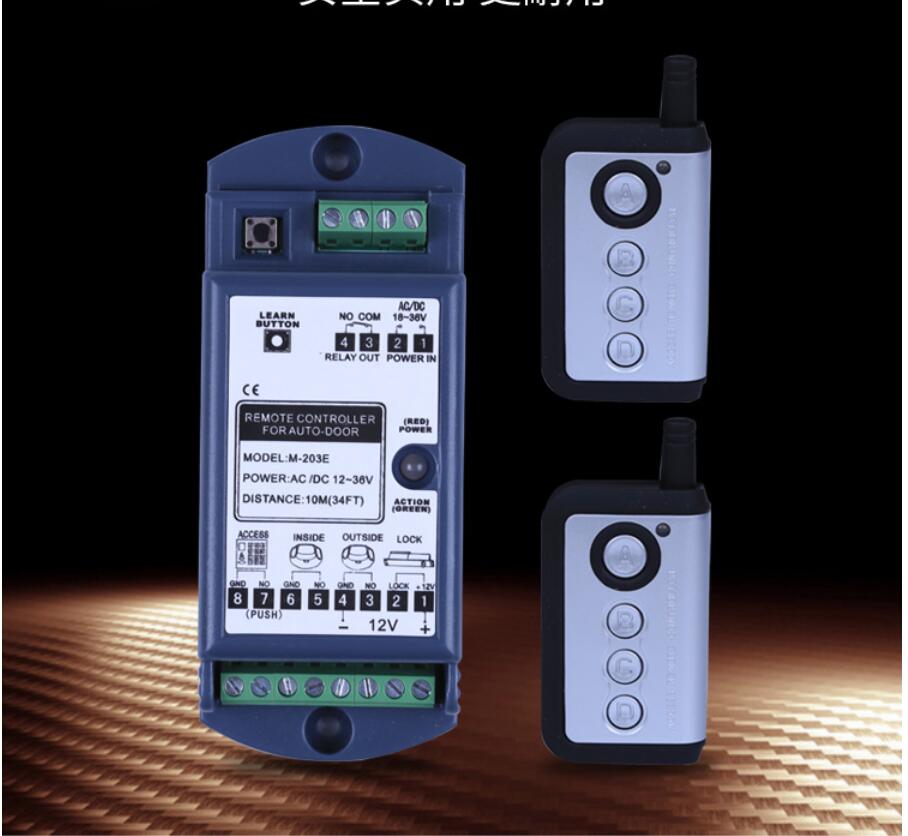 4-key wireless remote controller (receiver+transmitter )kit for dorma automatic glass sliding door