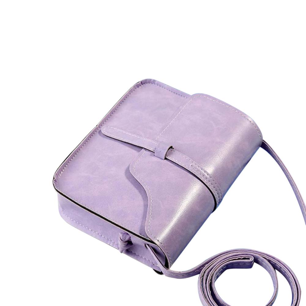 Casual Shoulder Bag simple Ladies Cross Body Bag Vintage Purse Bag Leather Cross Body Shoulder Messenger Bag женские#50: Purple