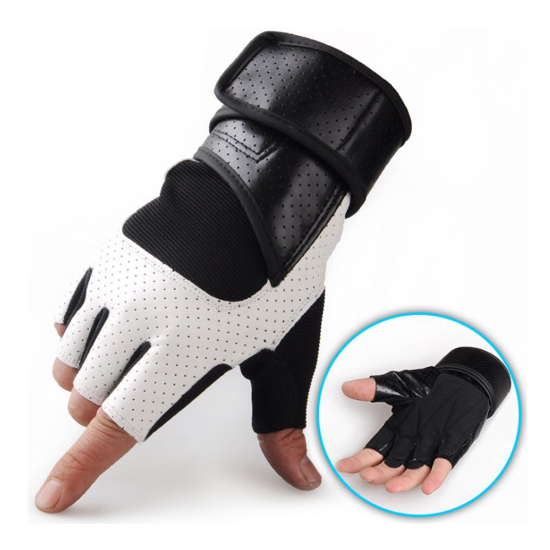 Fietsen Handschoenen Half Vinger Mens vrouwen Zomer Outdoor Sport Gewichtheffen Road Mountainbike MTB Fiets Handschoenen Guantes: White