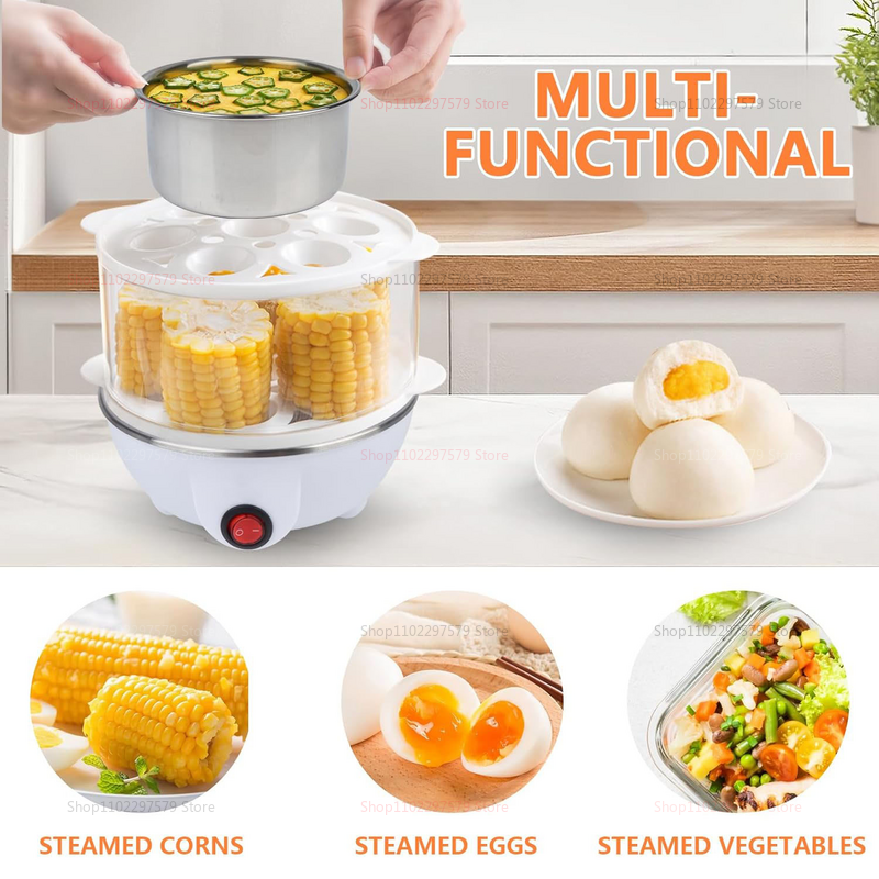 Elektryczny parowar robić jajek, szybka mini maszyna robić gotowania jajek na jajka w kawie, jajka w jajecznicy, omlety, automatyczne wyłączanie, urządzenie kuchenne