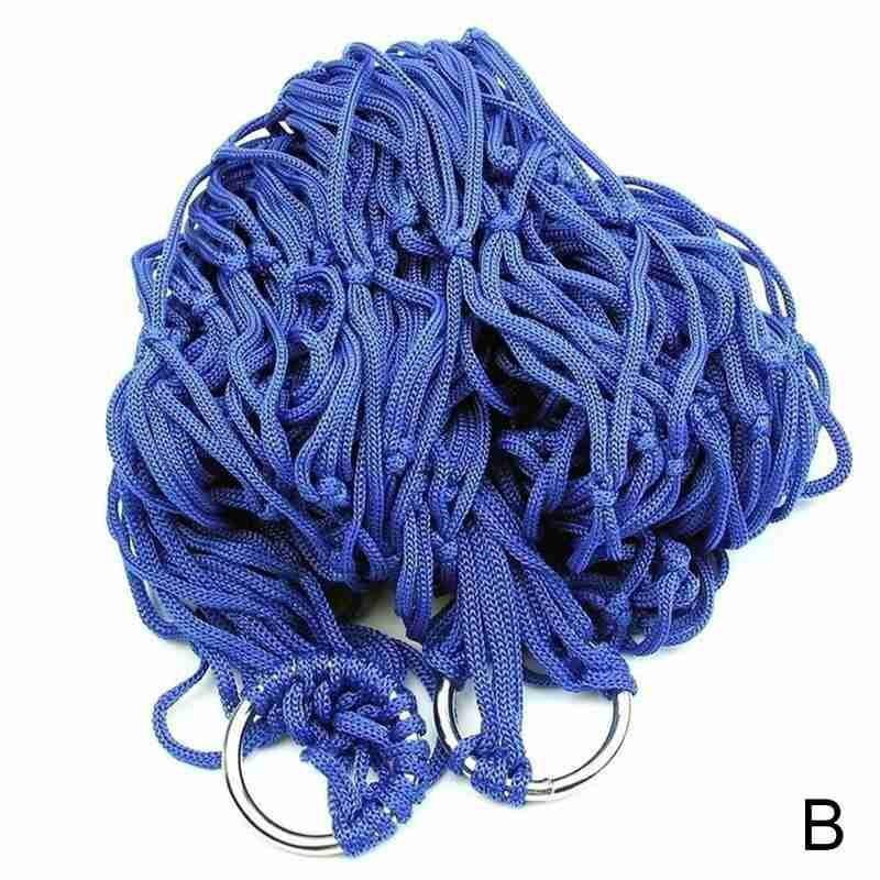 Beruhigende Gittergewebe Schaukel 240*80 Cm Schaukel Erwachsene freundlicher Verdicken Nylon Stoff Hängematte Gittergewebe Netz Starken Seil Hält hoch zu 100kg: Blau