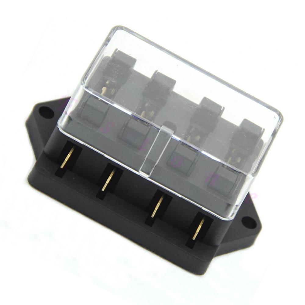 Car Auto 4-Way Standard ATC ATO Blade Fuse Box Holder Distribution Block