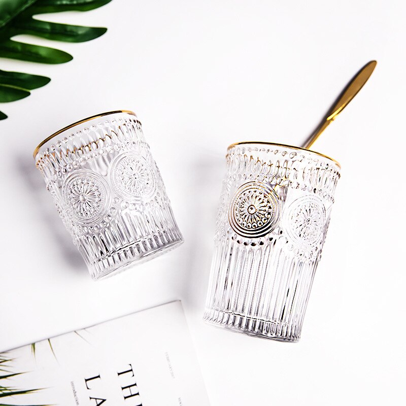 Vasos de vino de colores soplados a mano sin plomo para beber vasos de vidrio para vino tinto blanco jugo leche café taza sol flor vasos de vidrio