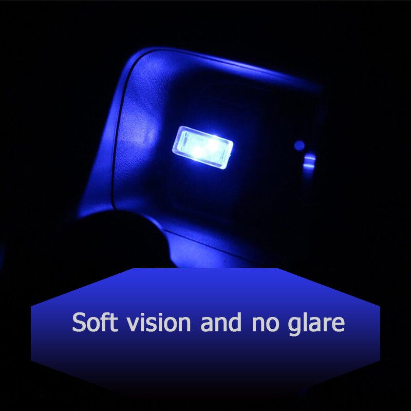 Auto Mini Usb Light Flexibele Neon Ambient Led Light Car Sfeer Auto Decoratieve Lamp Auto Interieur Licht Accessoires: Blue light