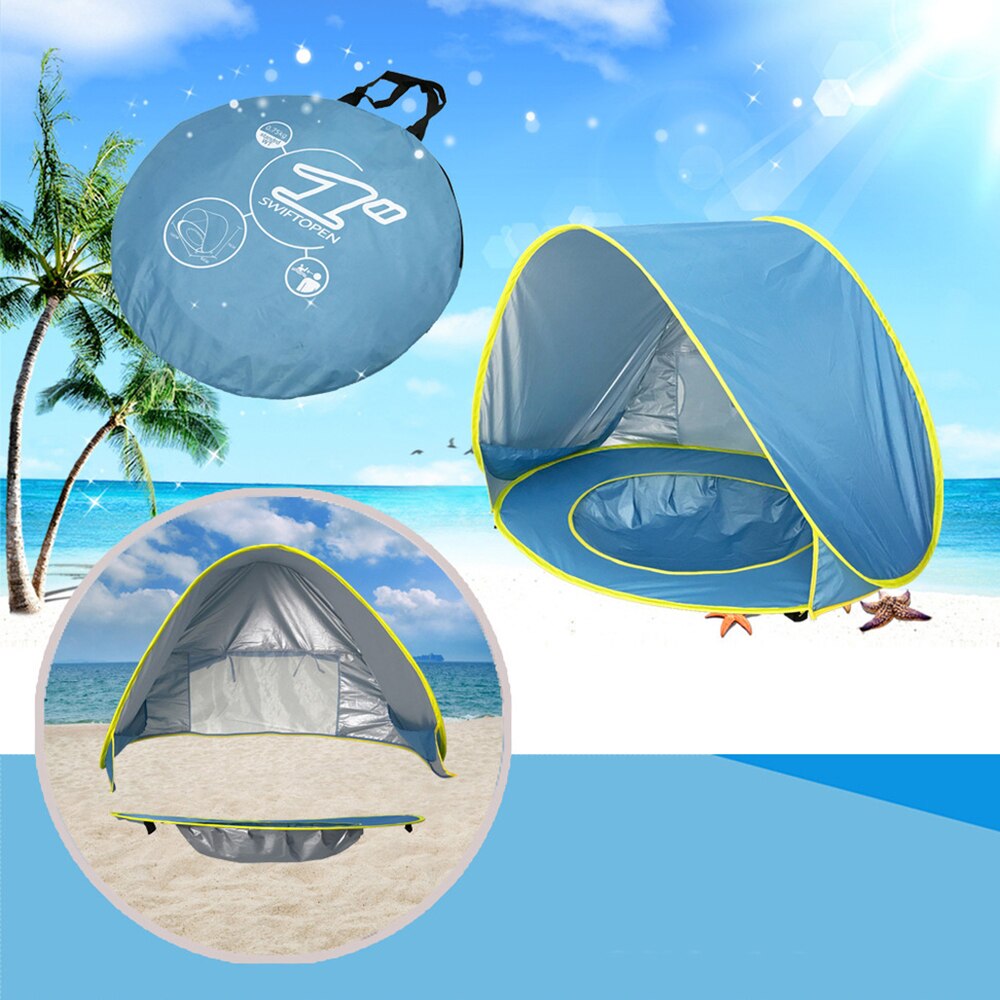 Neue 1 Stck Baby Strand Zelt freundlicher Wasserdichte Pop hoch Sonnenschutz Markise Tragbare Sonnenschirm UV Schutz Sonnenschutz Schuppen freundlicher