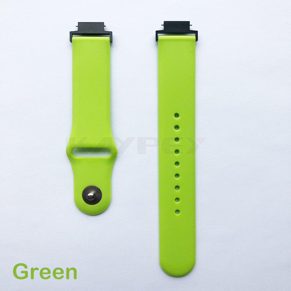 Correa de silicona suave para el reloj Huami Amazfit Verge 3, correa de silicona suave, correa de reloj de repuesto, correas de pulsera, banda deportiva: Verde