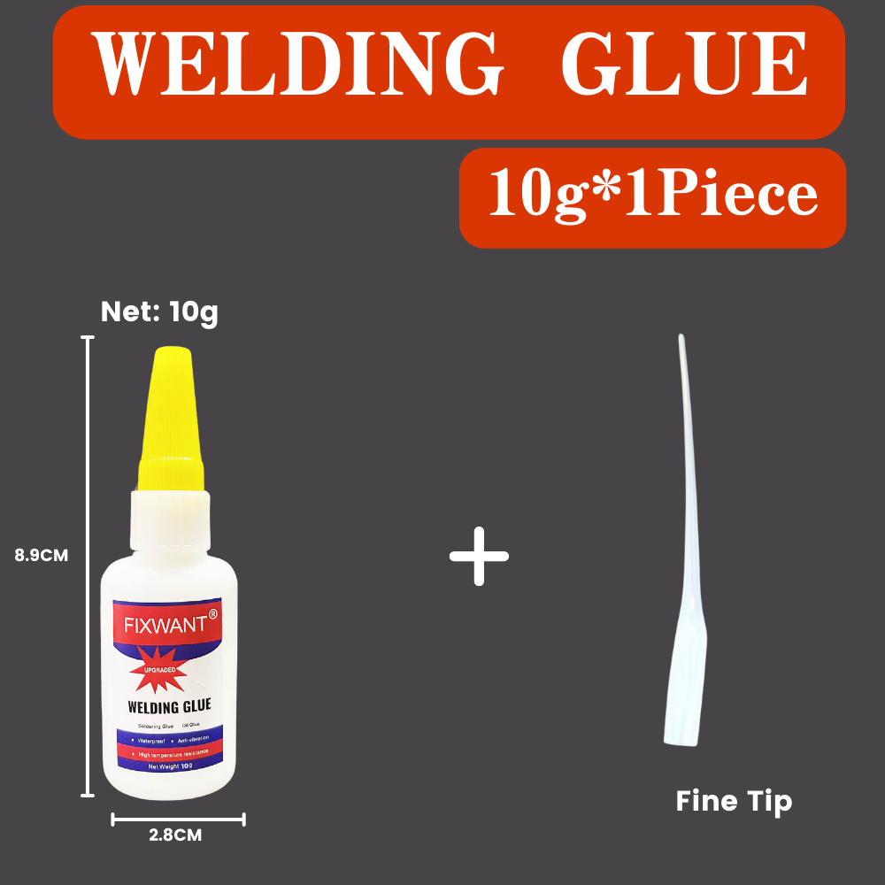 Laslijm - Supersterke lijm voor metaal, kunststof, rubber, keramiek, doe-het-zelfreparatie - Waterdicht en hoge sterkte 10 g / 35 g: WHITE