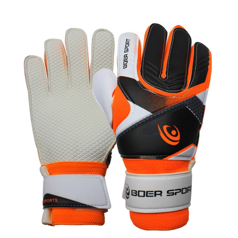 Adult/Children Finger Protection Thicken Latex Soccer Football Goalie Gloves Goal Keeper Gloves: O7