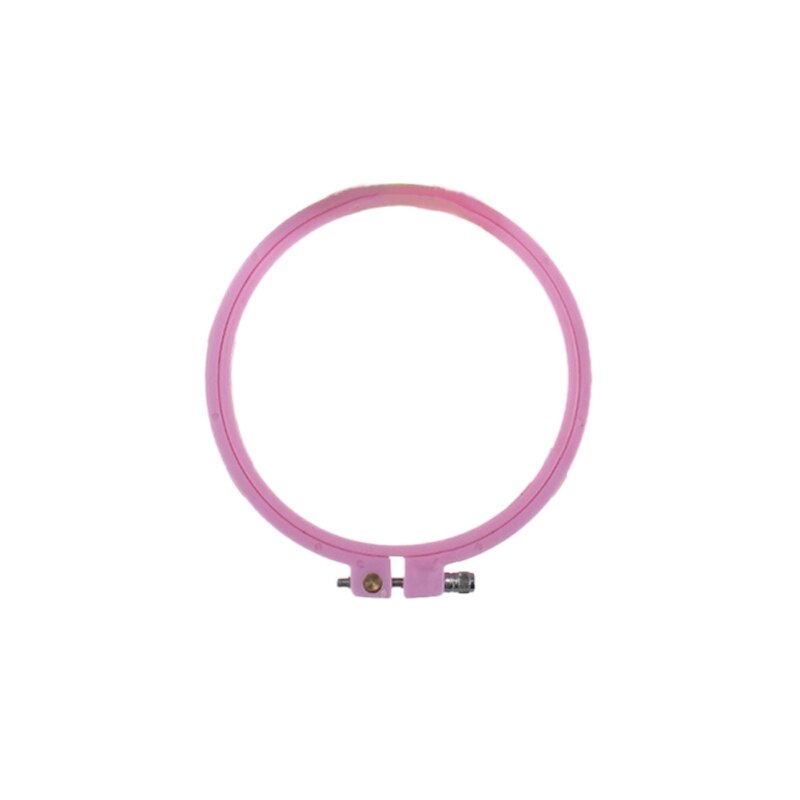 Candy Color DIY Sewing Embroidery Stretch Ring Hoop Tool Embroidery Cross Stitch Plastic Hoop Frame Ring Round Hoop Craft M: C 12cm