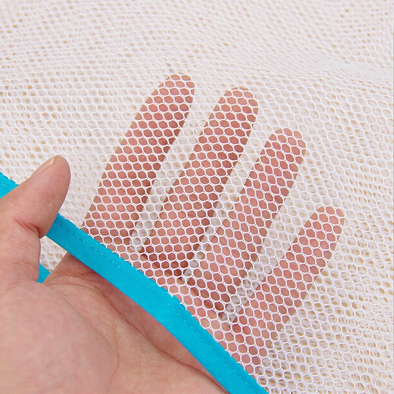 Drying Net Windproof Drying Rack Fine Mesh Print Multifunctional Pillow Toys Sun Underwear Drying Pillow Net Bag Hanging Rack: Blue