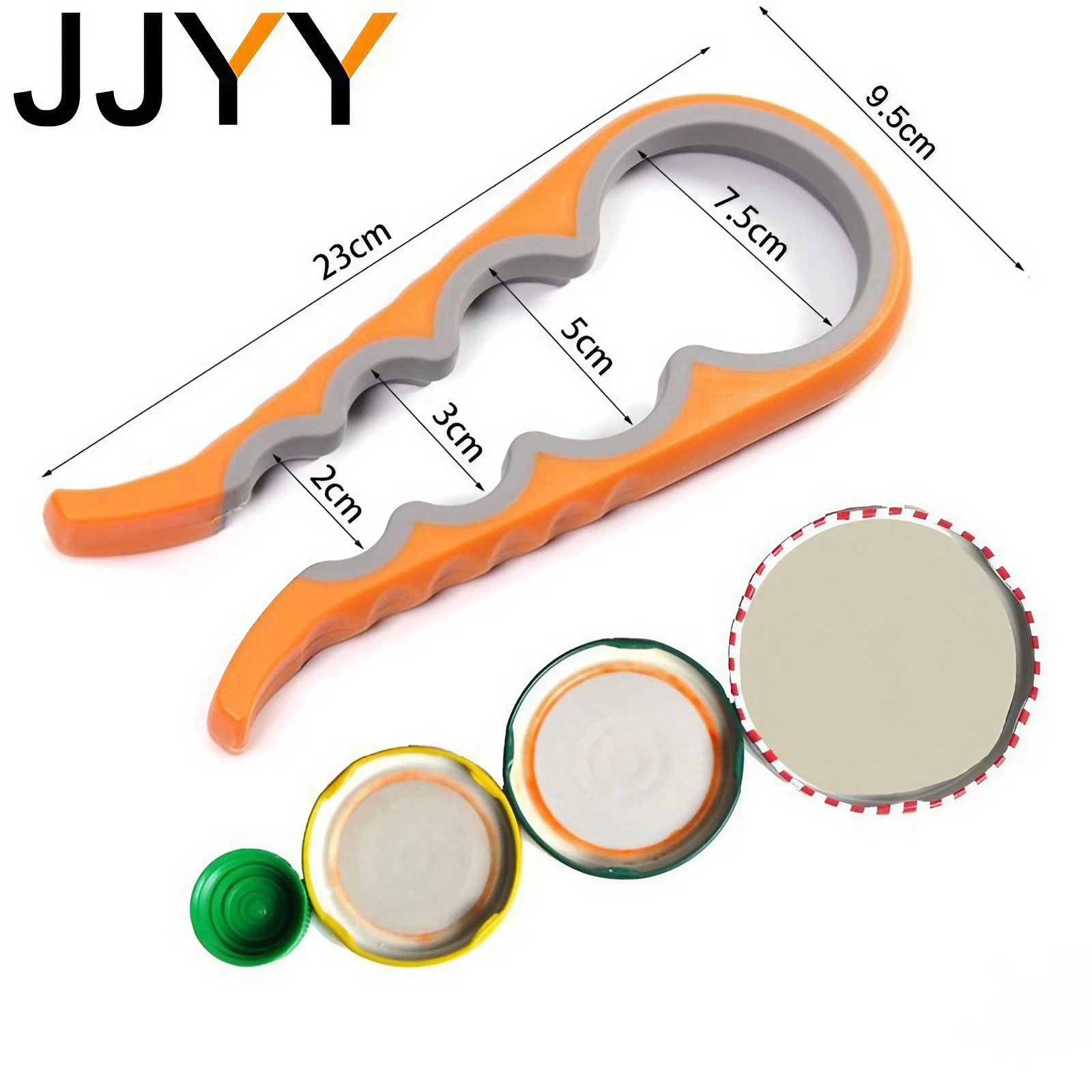 Abrelatas multifuncional para cocina casera JJYY, abridor de botellas giratorio antideslizante, herramienta de apertura de tapa, suministros de cocina