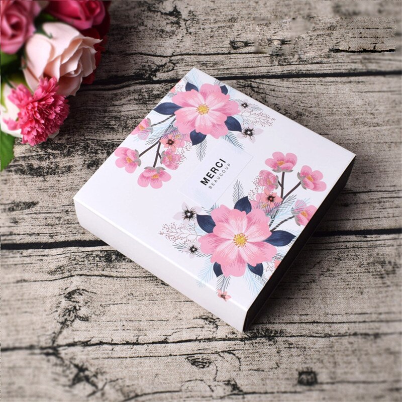 1 Uds. caja de recuerdo de boda para dulce pastel Chocolate Boite Dragees bonbonniere Flower caja de (sin cinta/pegatina): Style2