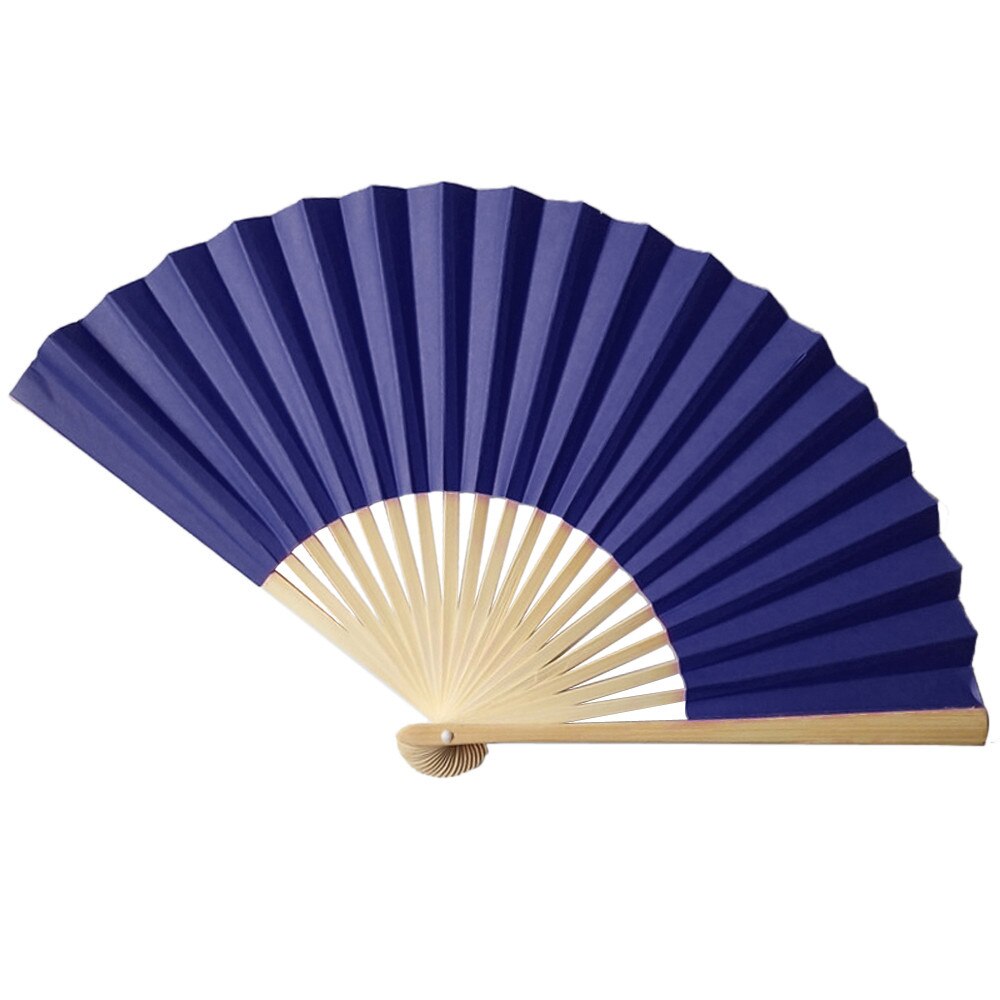 Chinesischen Stil Hand Fan Bambus Papier Falten Fan Party Hochzeit Einfarbig tanzen Fan Frohe Weihnachten Heißer eins #1925: B