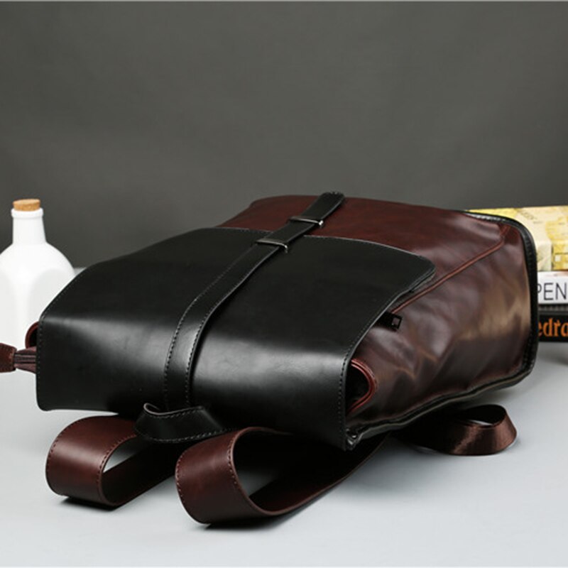 Vicuna polo vintage patchwork patroon heren rugzak tas reis leren rugzak voor mannen rugzak bolsos para mujer
