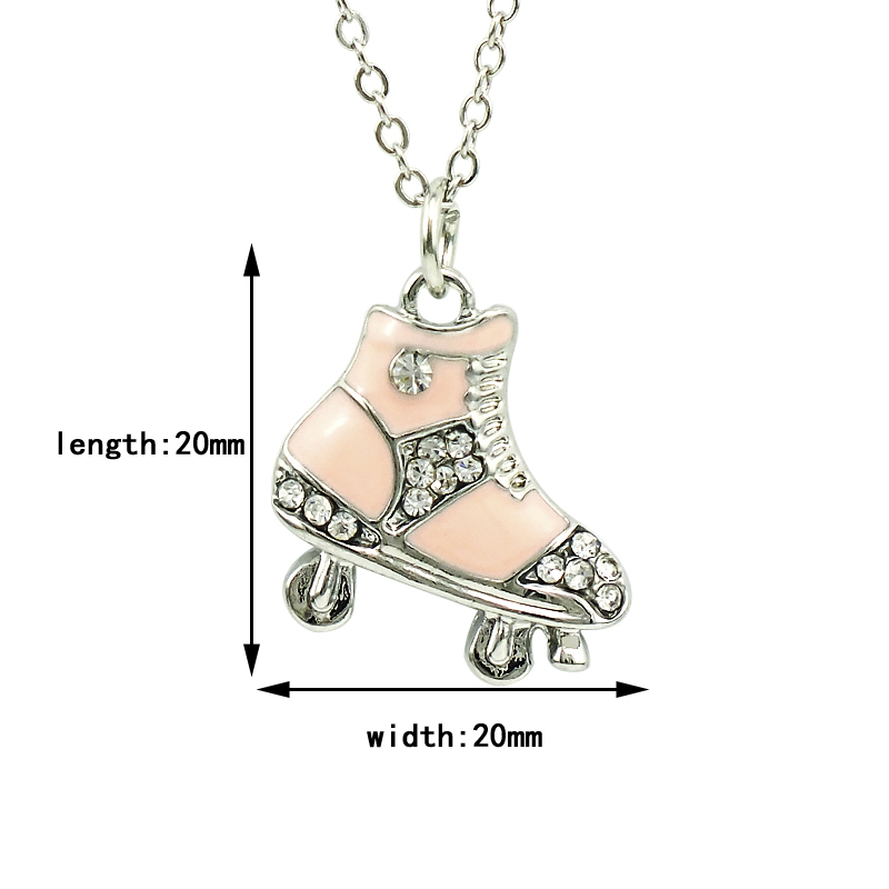 JINGLANG Hanger Ketting Rhinestone Skate Hangers Beste Vrienden Vrouwen Ketting Voor Valentines Sieraden