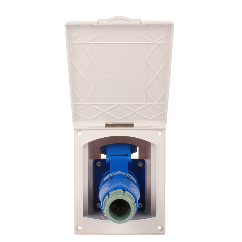 Rv 220V-240V 16A Externe Haak Up Plug Socket Waterdichte Caravan Externe Socket Camper Accessoires Voor Camper van Trailer