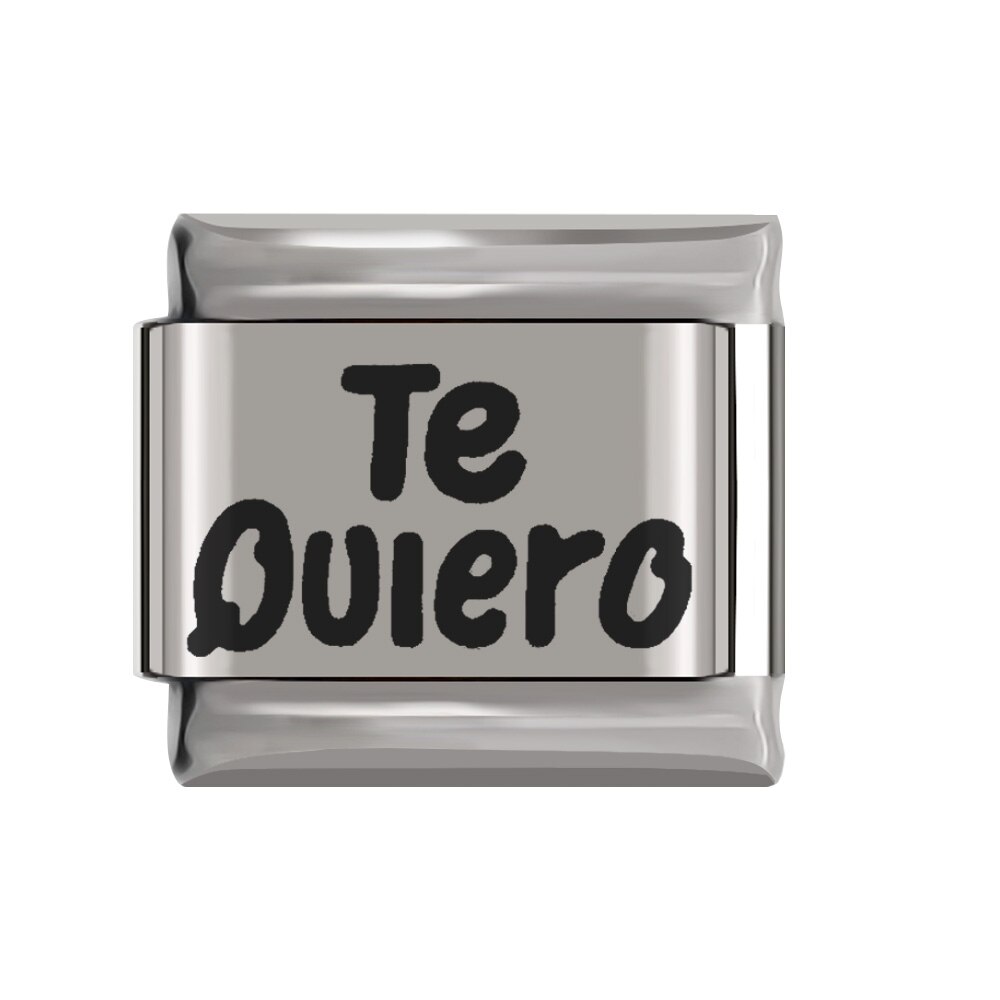 Hapiship Top Original Daisy Letter Spanish Language Charm Fit 9mm Width Bracelet Stainless Steel DIY Making Jewelry DJ265: G