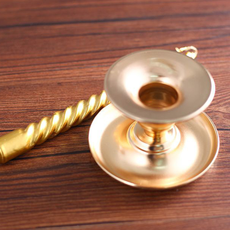 Ijzeren vergulde kaarsenstandaard voor elektronische kaarsen, kaarsenstandaard voor bruiloften, feesten en huisdecoratie