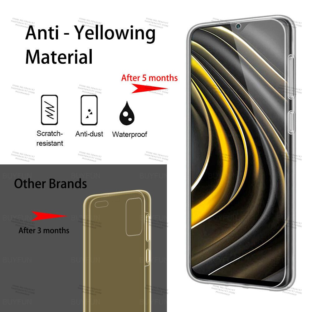 Full Body Case Voor Xiaomi Poco M3 6.53 Inch Tpu Dubbelzijdig Soft Silicone Case Voor Poco X3 Pro Nfc f3 Voor Redmi K40 Pro Coques