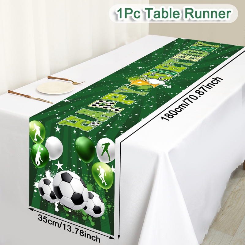 Voetbal Voetbal Verjaardagsfeestje Decoratie Kinderen Voetbal Sport Thema Servies Banner Geschenkzakken Benodigdheden Set Voor Jongen Gunst: Rood